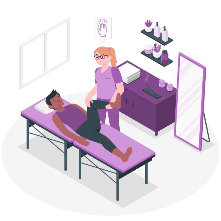 Massage therapist Customizable Isometric Illustrations _ Amico Style